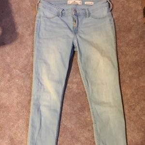 Hollister Low Rise Jeggings Light Wash